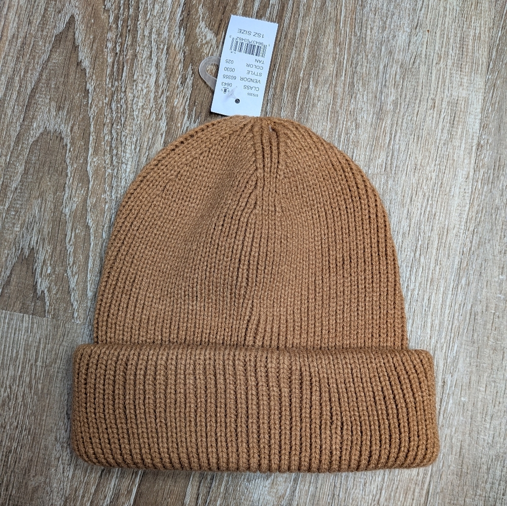 NWT Pacsun Brown Knit Beanie Hat One Size